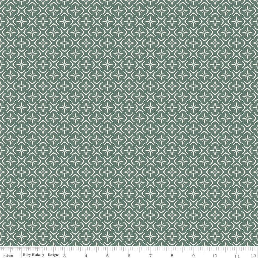 Renew Quilt Fabric Tile AQUA by Sandy Gervais C17286 - AQUA - Jammin Threads