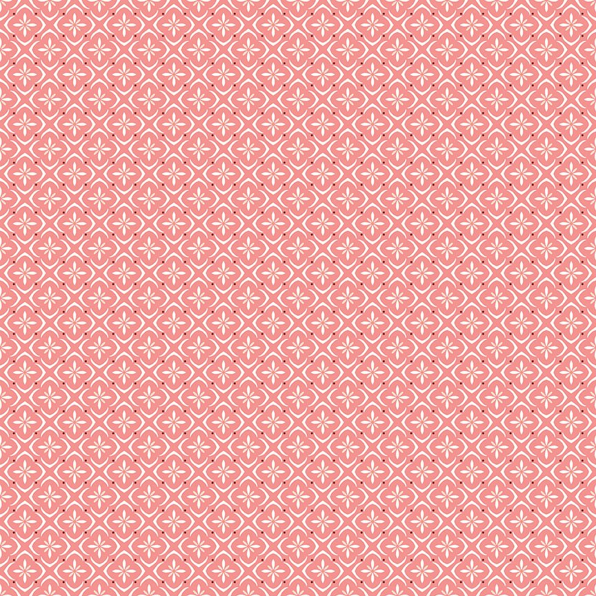 Renew Quilt Fabric Tile Coral by Sandy Gervais C17286 - CORAL - Jammin Threads