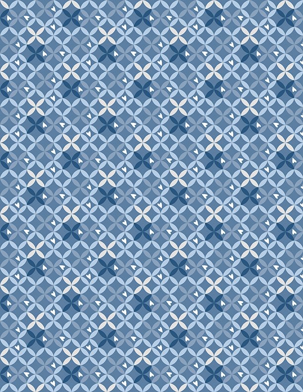 Safari Lullaby Criss Cross Blue Quilt Fabric by Wilmington Prints - Jammin Threads