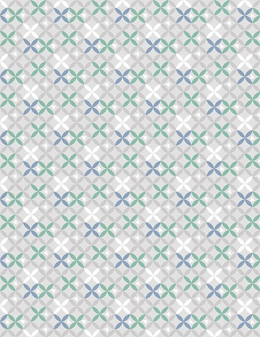 Safari Lullaby Criss Cross Gray Quilt Fabric by Wilmington Prints - Jammin Threads