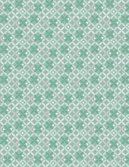 Safari Lullaby Criss Cross Green Quilt Fabric by Wilmington Prints - Jammin Threads