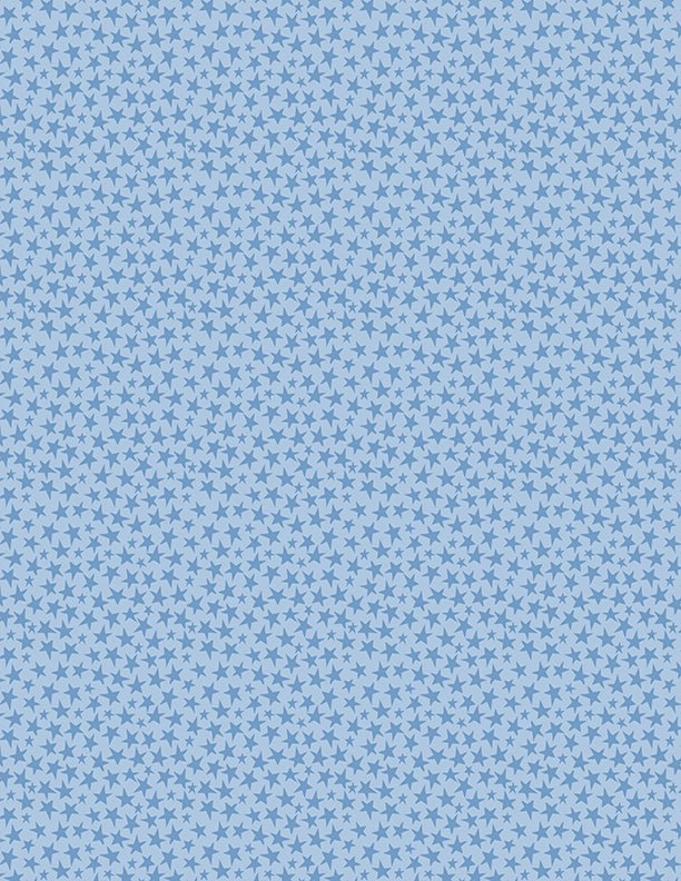 Safari Lullaby Stars All Over Blue Quilt Fabric by Wilmington Prints - Jammin Threads