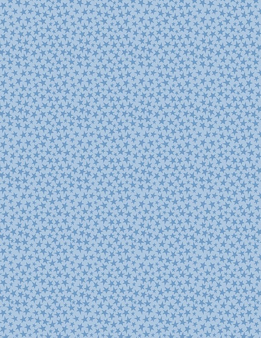 Safari Lullaby Stars All Over Blue Quilt Fabric by Wilmington Prints - Jammin Threads