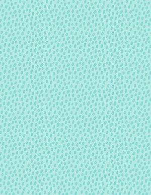 Safari Snuggles Baby Quilt Fabric Dots Teal by Jenny Faw 3073 42035 747 - Jammin Threads