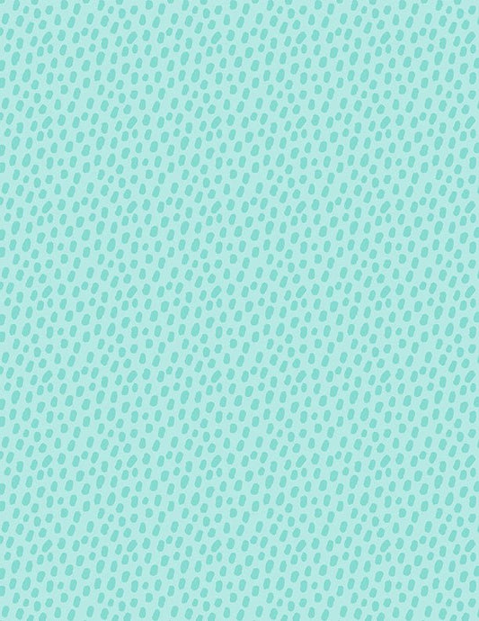 Safari Snuggles Baby Quilt Fabric Dots Teal by Jenny Faw 3073 42035 747 - Jammin Threads