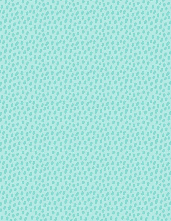 Safari Snuggles Baby Quilt Fabric Dots Teal by Jenny Faw 3073 42035 747 - Jammin Threads