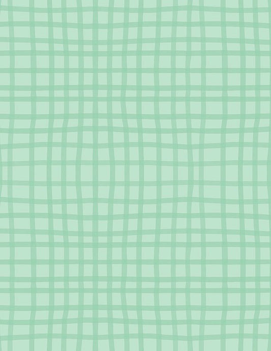 Safari Snuggles Baby Quilt Fabric Grid Green by Jenny Faw 3073 42034 777 - Jammin Threads