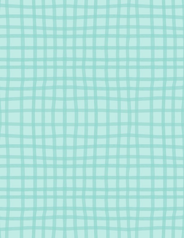 Safari Snuggles Baby Quilt Fabric Grid Teal by Jenny Faw 3073 42034 747 - Jammin Threads
