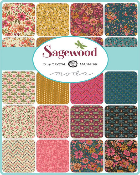 Sagewood Quilt Fabric Jelly Roll by Crystal Manning for Moda Fabrics 11950JR - Jammin Threads