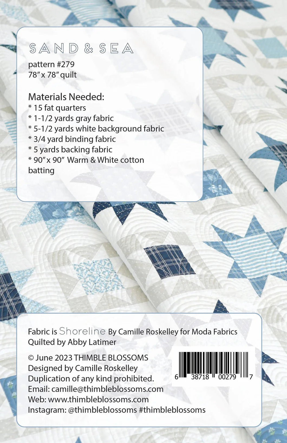 Sand & Sea Quilt Pattern by Camille Roskelley - Jammin Threads