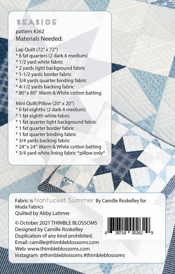 Seaside Quilt Pattern by Thimble Blossoms - Jammin Threads