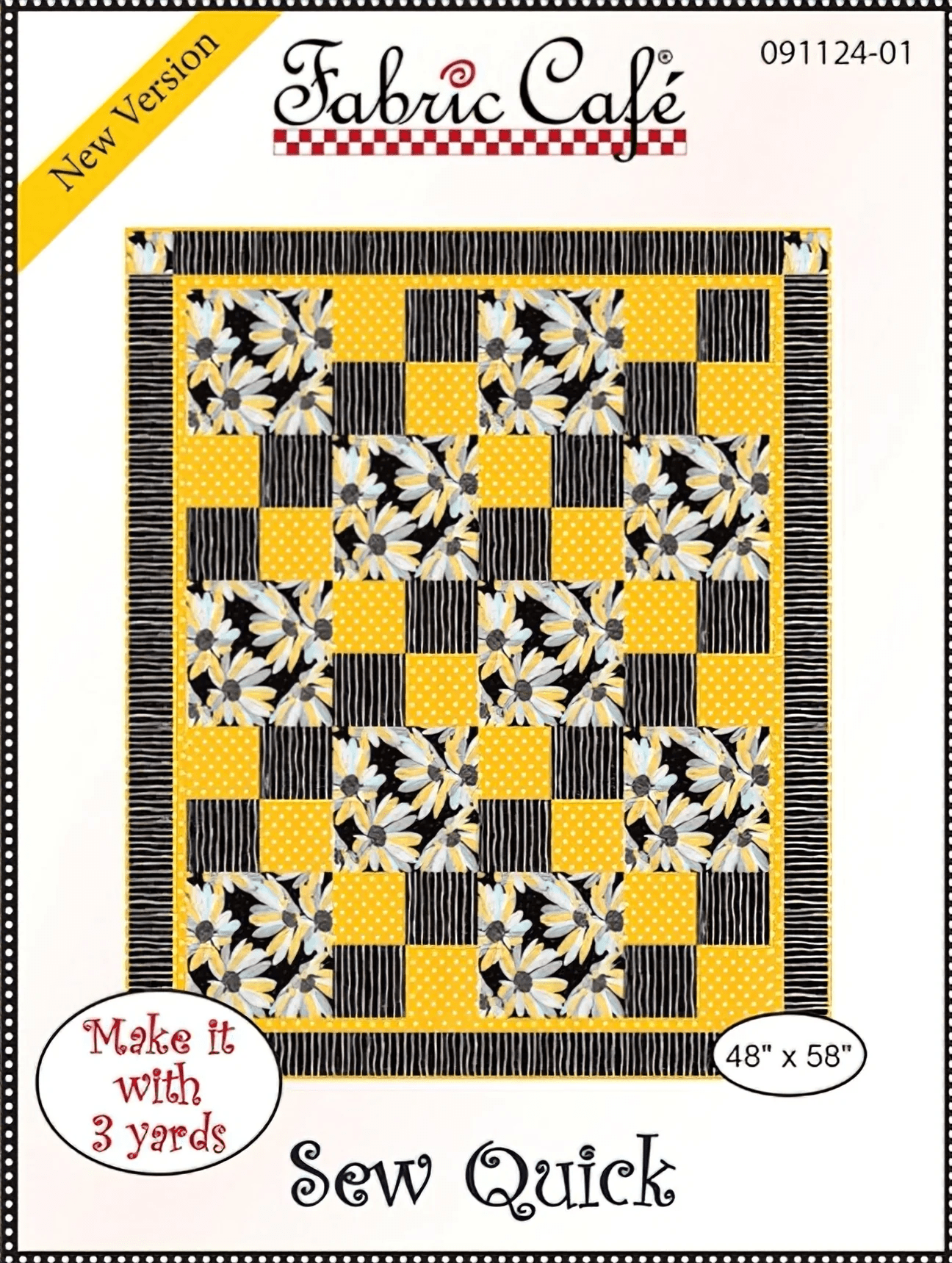 Sew Quick 3 Yard Quilt Pattern by Fabric Cafe - Jammin Threads