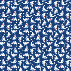 Shark Attack Children's Quilt Fabric 28858 - 48 Tossed Sharks by Northcott - Jammin Threads
