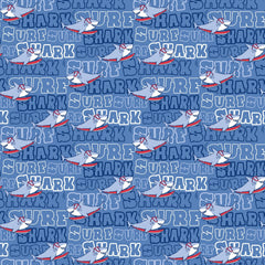 Shark Attack Children's Quilt Fabric 28859 - 44 Shark Surf by Northcott - Jammin Threads