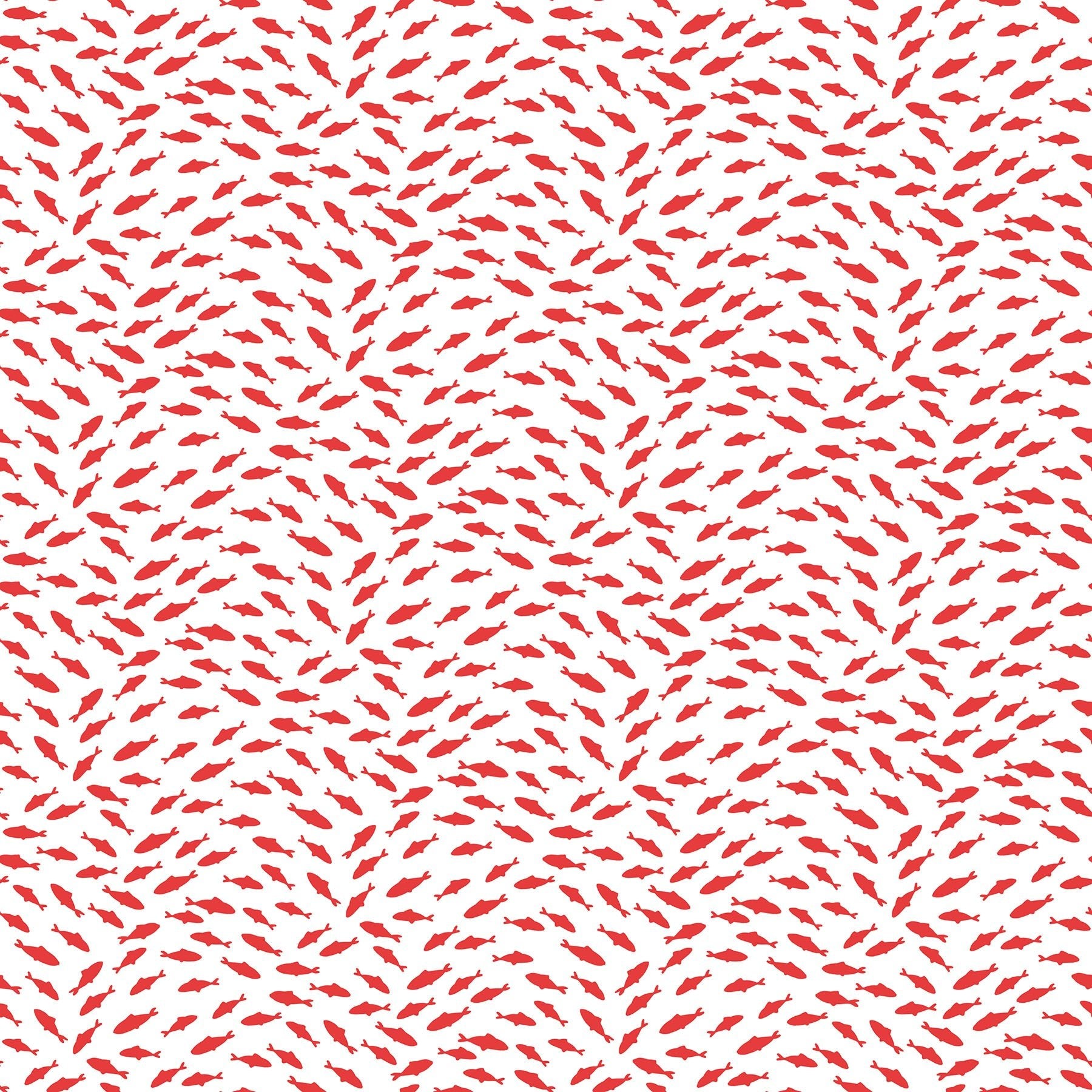 Shark Attack Children's Quilt Fabric 28860 - 10 Fish Blender Red by Northcott - Jammin Threads