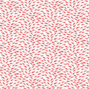 Shark Attack Children's Quilt Fabric 28860 - 10 Fish Blender Red by Northcott - Jammin Threads
