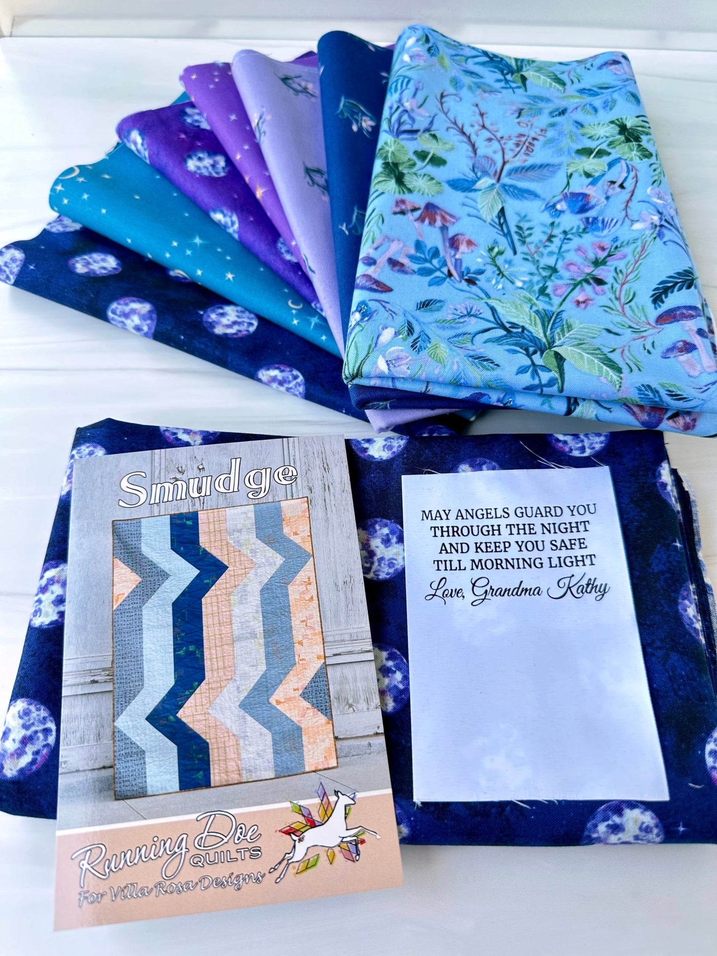 Smudge Quilt Kit using Full Moon fabrics - Jammin Threads