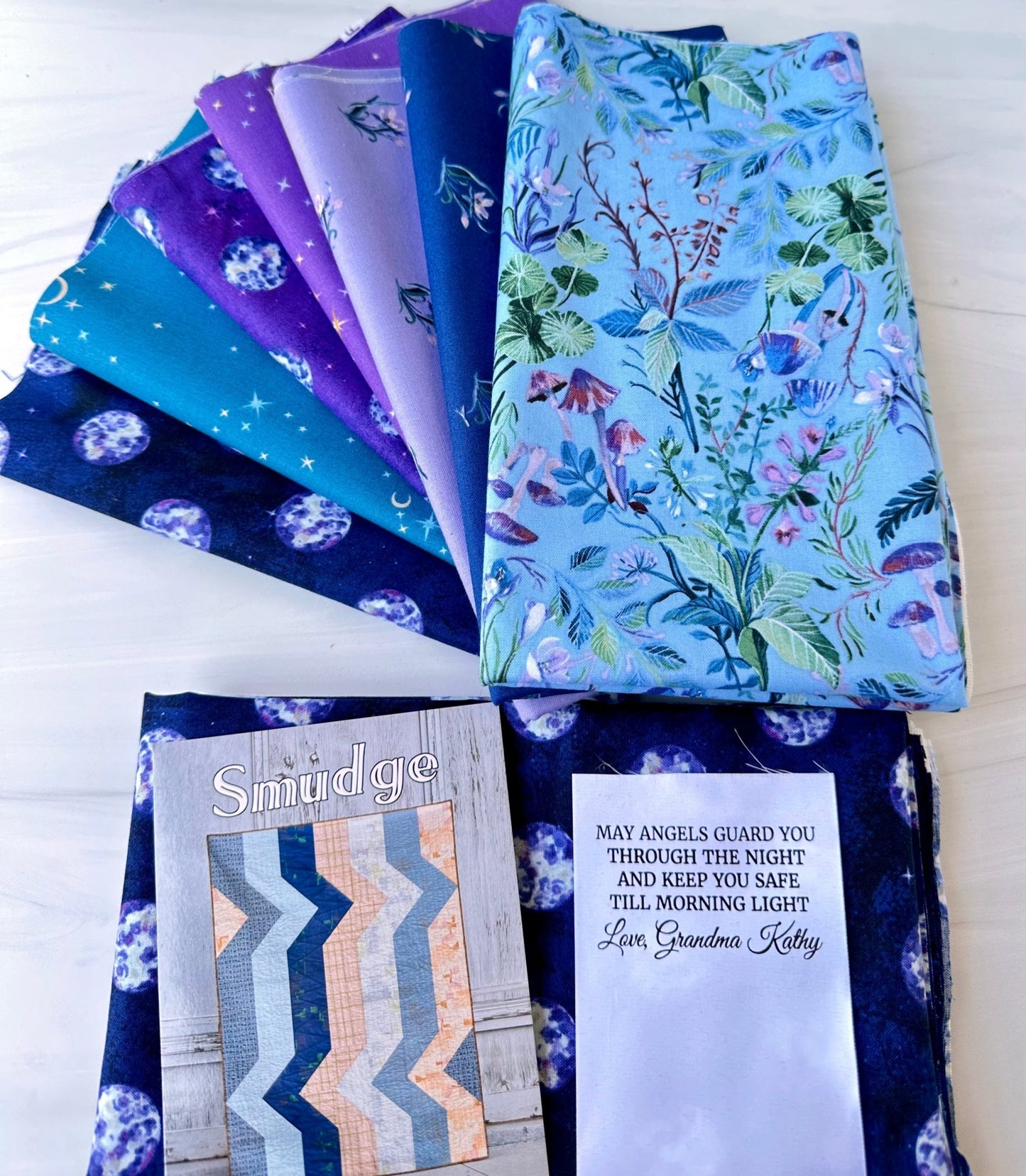 Smudge Quilt Kit using Full Moon fabrics - Jammin Threads