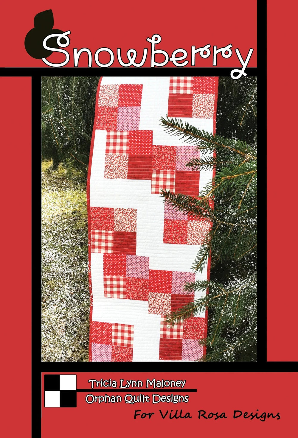 Snowberry Table Runner Pattern by Orphan Quilt Designs (PDF Download Version) - Jammin Threads