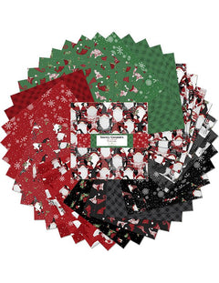 Snowy Gnomies Christmas Quilt Fabric - 10 Karat Gems 10x10" 42 pc. 518 897 518 - Jammin Threads