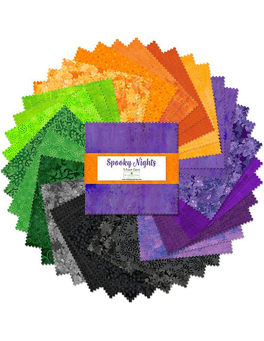 Spooky Nights Charm Pack – Halloween Quilt Fabric by Wilmington Prints SKU: 507 - 150 - 507 | UPC: 745181540562 - Jammin Threads