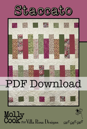 Staccato Quilt Pattern by Molly Cook for Villa Rosa Designs (PDF Download) - Jammin Threads