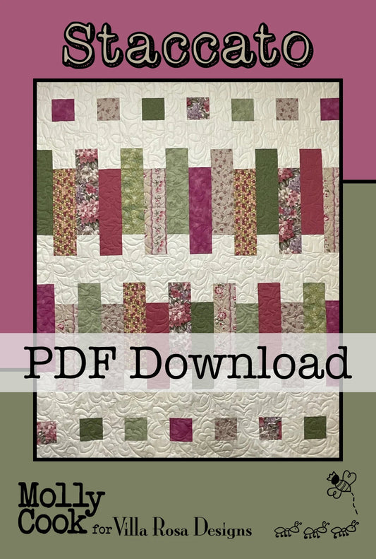 Staccato Quilt Pattern by Molly Cook for Villa Rosa Designs (PDF Download) - Jammin Threads