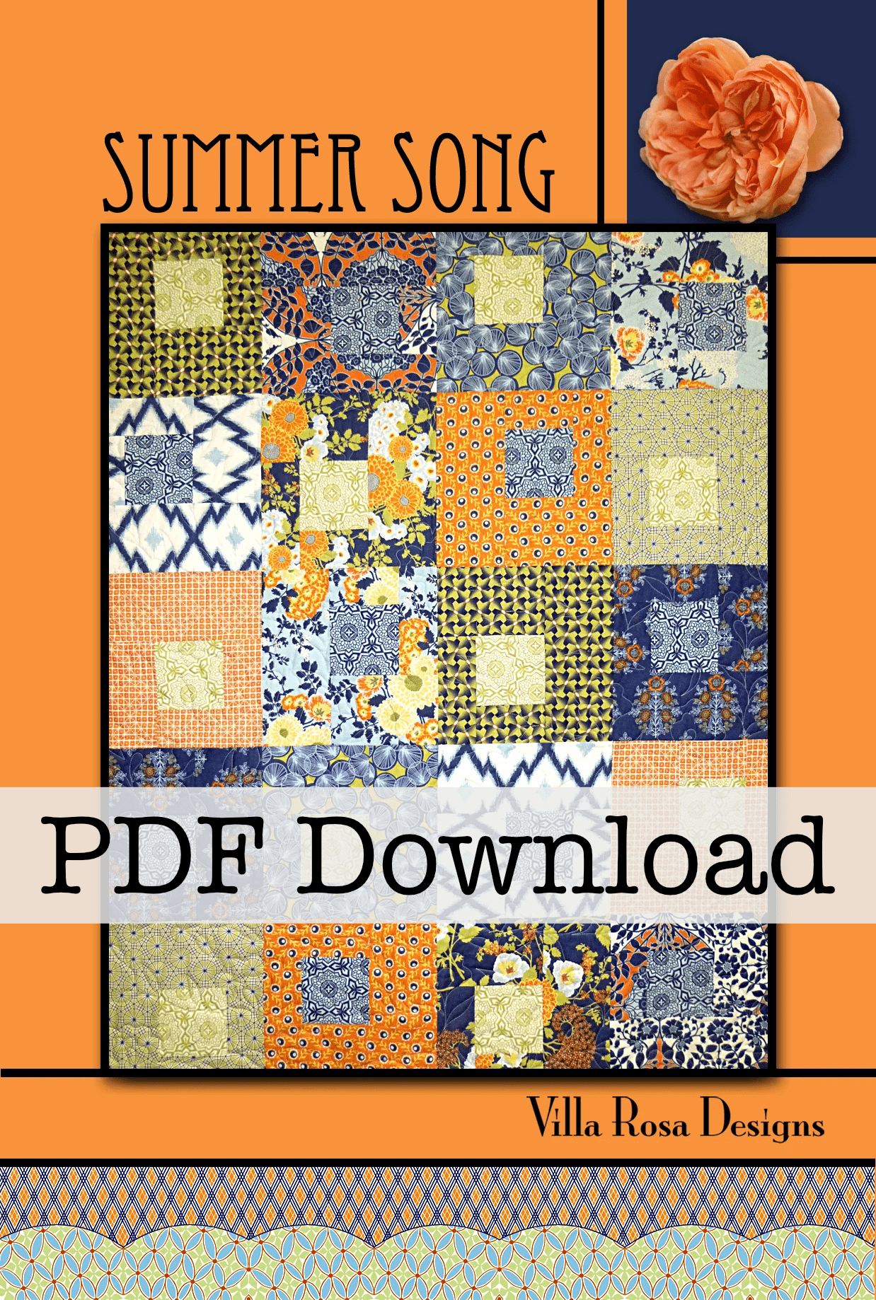 Summer Song Quilt Pattern by Villa Rosa Designs (PDF Version) - Jammin Threads