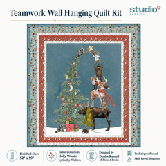 Teamwork Christmas Wall Hanging Quilt Kit – Holly Woods Fabric Collection - Jammin Threads