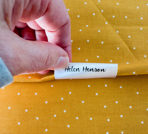 Thanks, I Made It – Personalized Satin Tags (Set of 25) - Jammin Threads