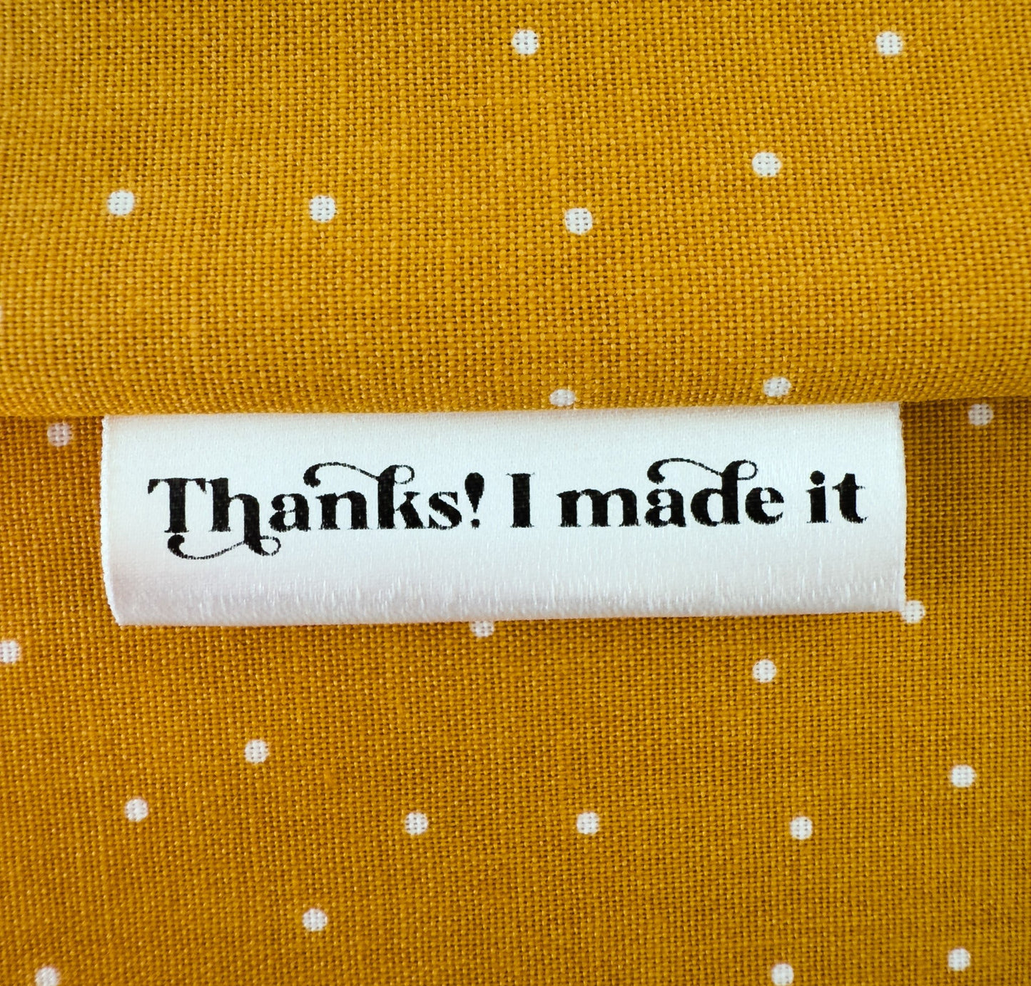 Thanks, I Made It – Personalized Satin Tags (Set of 25) - Jammin Threads