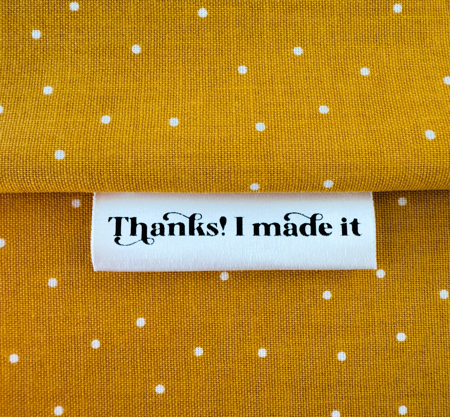 Thanks, I Made It – Personalized Satin Tags (Set of 25) - Jammin Threads