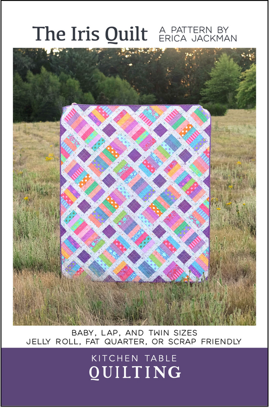 The Iris Quilt Pattern by Erica Jackman and Kitchen Table Quilting - Jammin Threads