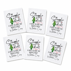 The Snuggle Is Real Personalized Christmas Quilt Label - Jammin Threads