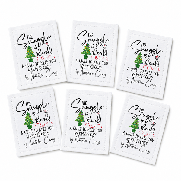 The Snuggle Is Real Personalized Christmas Quilt Label - Jammin Threads