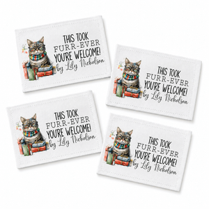 This Took Furr-Ever Personalized Christmas Cat Quilt Label - Jammin Threads
