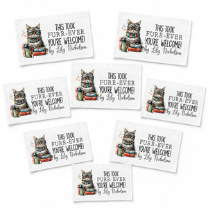 This Took Furr-Ever Personalized Christmas Cat Quilt Label - Jammin Threads