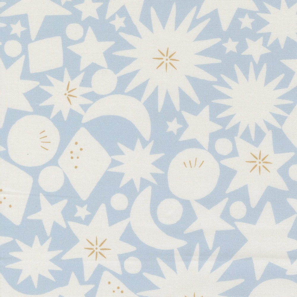 To The Moon And Back Quilt Fabric by Paper + Cloth - Sky 25905 14 - Jammin Threads