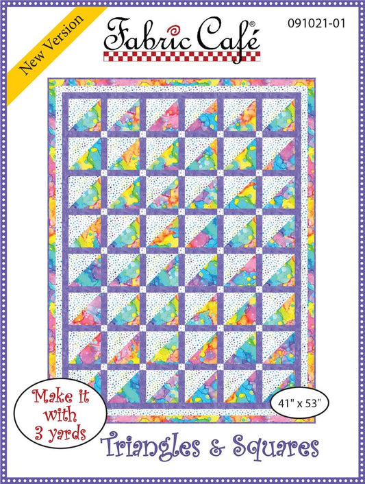 Triangles and Squares 3 Yard Quilt Pattern by Fabric Cafe - Jammin Threads