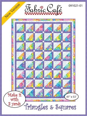 Triangles and Squares 3 Yard Quilt Pattern by Fabric Cafe - Jammin Threads