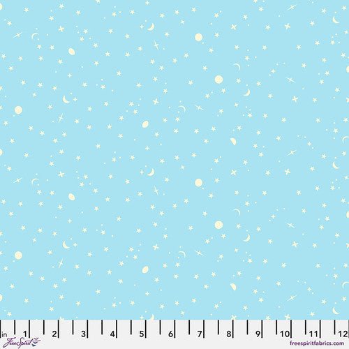 True Colors Quilt Fabric by Tula Pink for Free Spirit Fabrics Space Sprinkles PWTP254. Waterfall - Jammin Threads