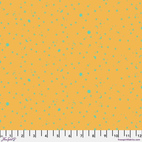 True Colors Quilt Fabric by Tula Pink for Free Spirit Fabrics Space Sprinkles PWTP254.PAPAYA - Jammin Threads