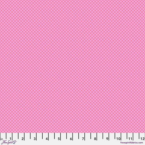 True Colors Quilt Fabric by Tula Pink On The Grid PWTP255.BUBBLEGUM - Jammin Threads