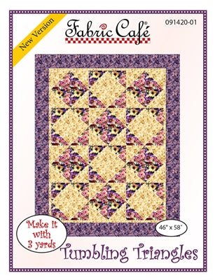 Tumbling Triangles 3 Yard Quilt Pattern by Fabric Cafe - Jammin Threads