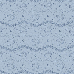 Twinkle Little Star Quilt Fabric Counting Sheep Blue by Natàlia Juan Abelló C16301 - BLUE - Jammin Threads