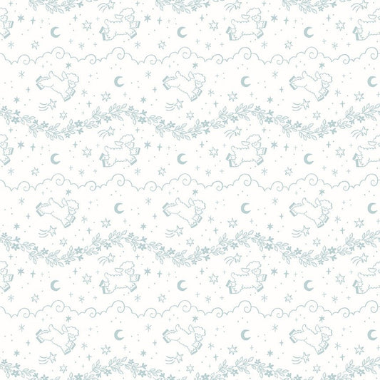 Twinkle Little Star Quilt Fabric Counting Sheep Cloud by Natàlia Juan Abelló C16301 - CLOUD - Jammin Threads
