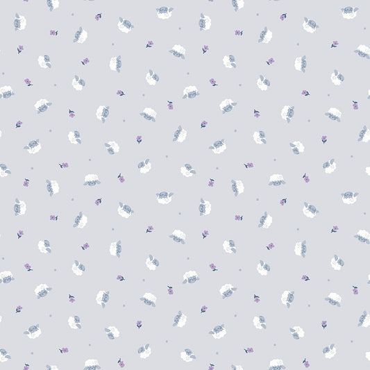 Twinkle Little Star Quilt Fabric Flock Gray by Natàlia Juan Abelló C16304 - GRAY - Jammin Threads