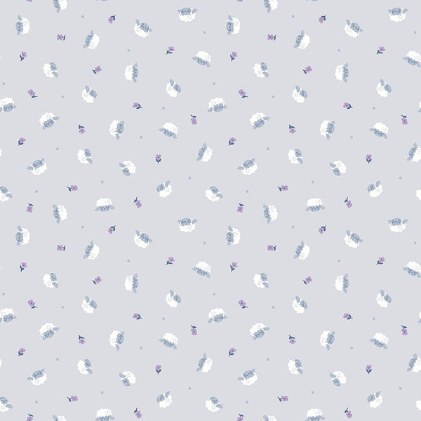 Twinkle Little Star Quilt Fabric Flock Gray by Natàlia Juan Abelló C16304 - GRAY - Jammin Threads