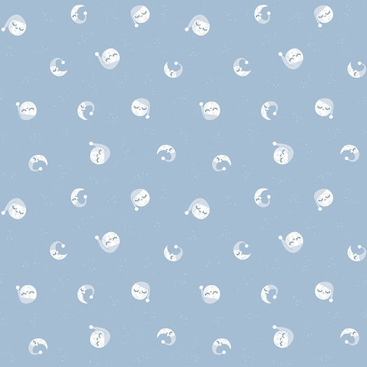Twinkle Little Star Quilt Fabric Goodnight Moon Blue by Natàlia Juan Abelló C16302 - BLUE - Jammin Threads