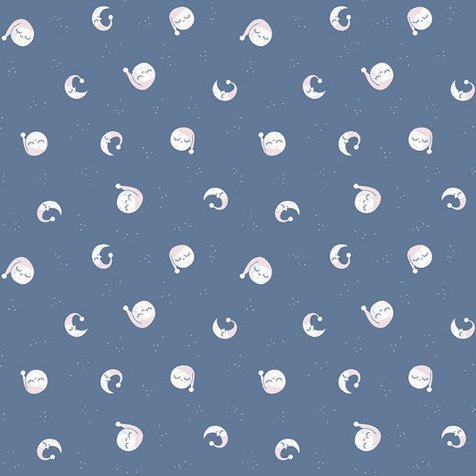 Twinkle Little Star Quilt Fabric Goodnight Moon Denim by Natàlia Juan Abelló C16302 - DENIM - Jammin Threads